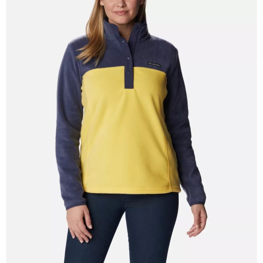Columbia Sale Women's Benton Springs 1/2 Snap Pullover Sun Glow/Nocturnal
