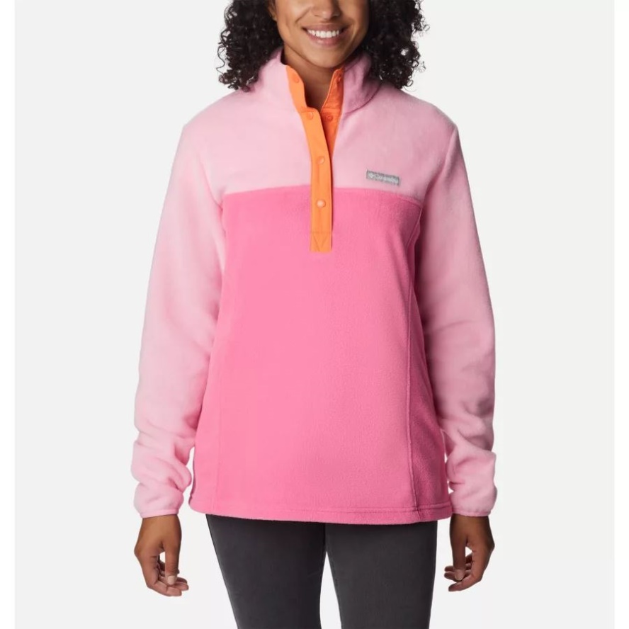 Columbia Sale Women's Benton Springs 1/2 Snap Pullover Wild Geranium/Wild Rose