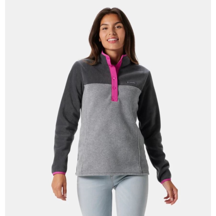 Columbia Sale Women's Benton Springs Half Snap Pullover Light Grey Heather/Shark