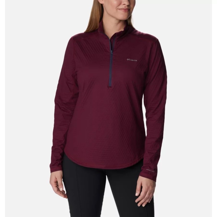 Columbia Sale Women's Bliss Ascent Half Zip Shirt Marionberry