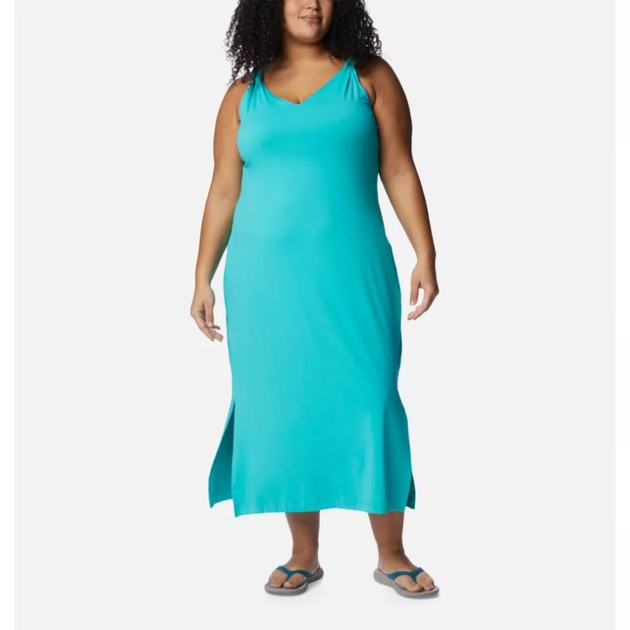 Columbia Sale Women's Chill River Midi Dress Plus Size Bright Aqua