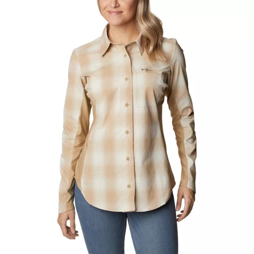 Columbia Sale Women's Claudia Ridge Long Sleeve Shirt Beach Soft Ombre