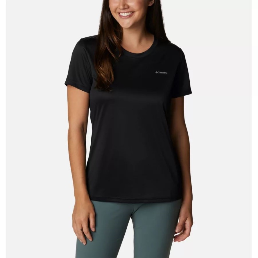 Columbia Sale Women's Columbia Sale Hike Short Sleeve Crew Shirt Black