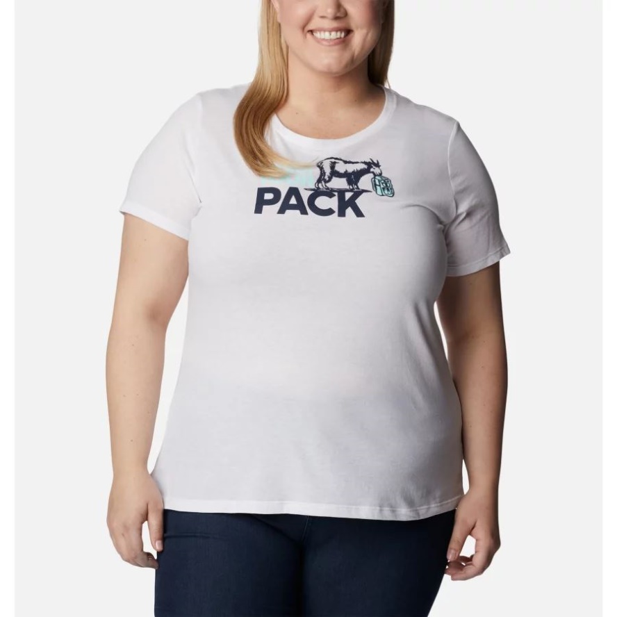 Columbia Sale Women's Daisy Days Graphic T-Shirt Plus Size White/Got Your Pack