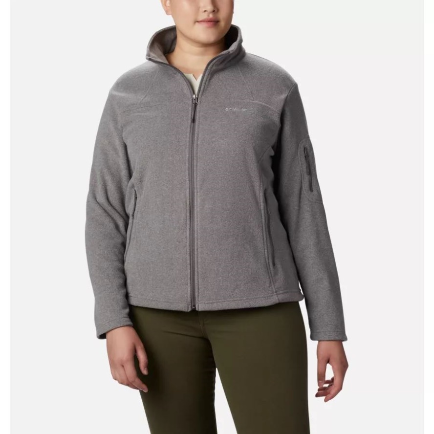 Columbia Sale Women's Fast Trek II Jacket Plus Size City Grey Heather