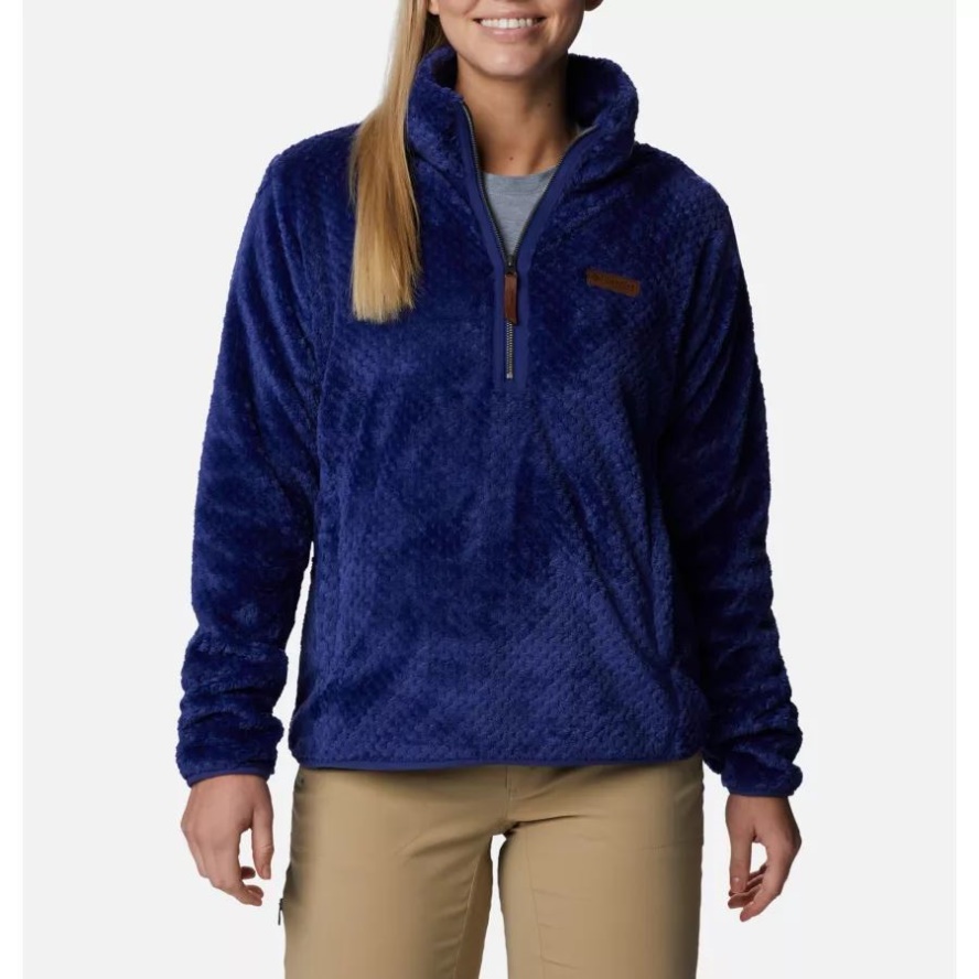 Columbia Sale Women's Fire Side Quarter Zip Sherpa Fleece Dark Sapphire
