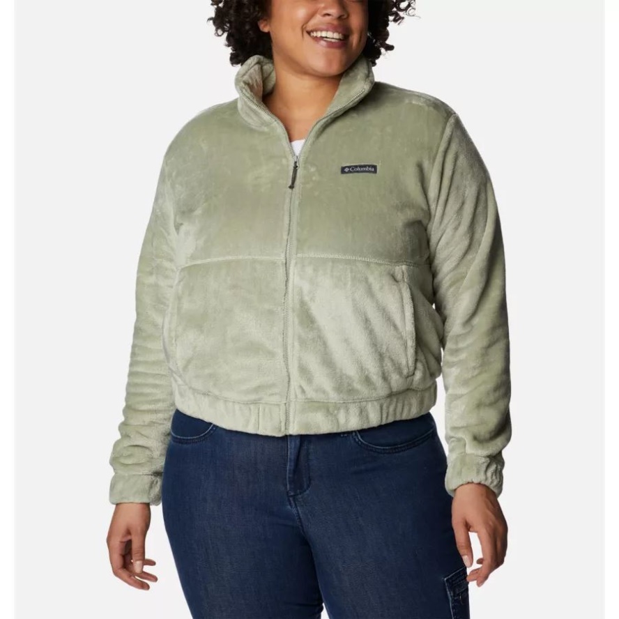 Columbia Sale Women's Fireside Full Zip Jacket Plus Size Safari