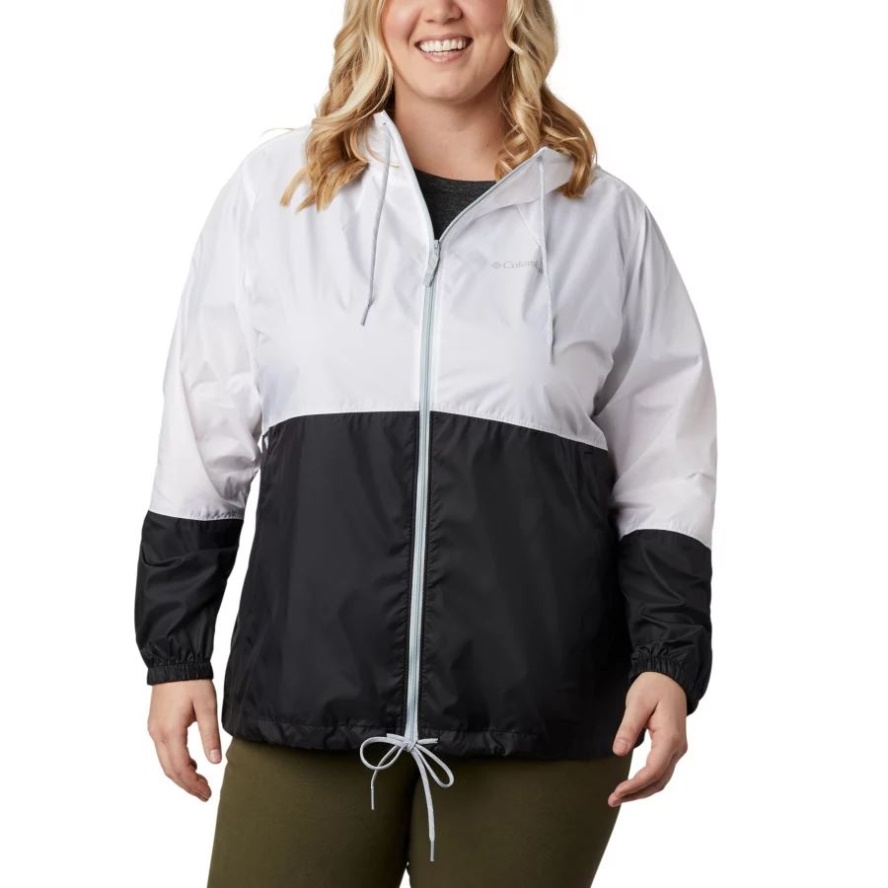 Columbia Sale Women's Flash Forward Windbreaker Jacket Plus Size White/Black