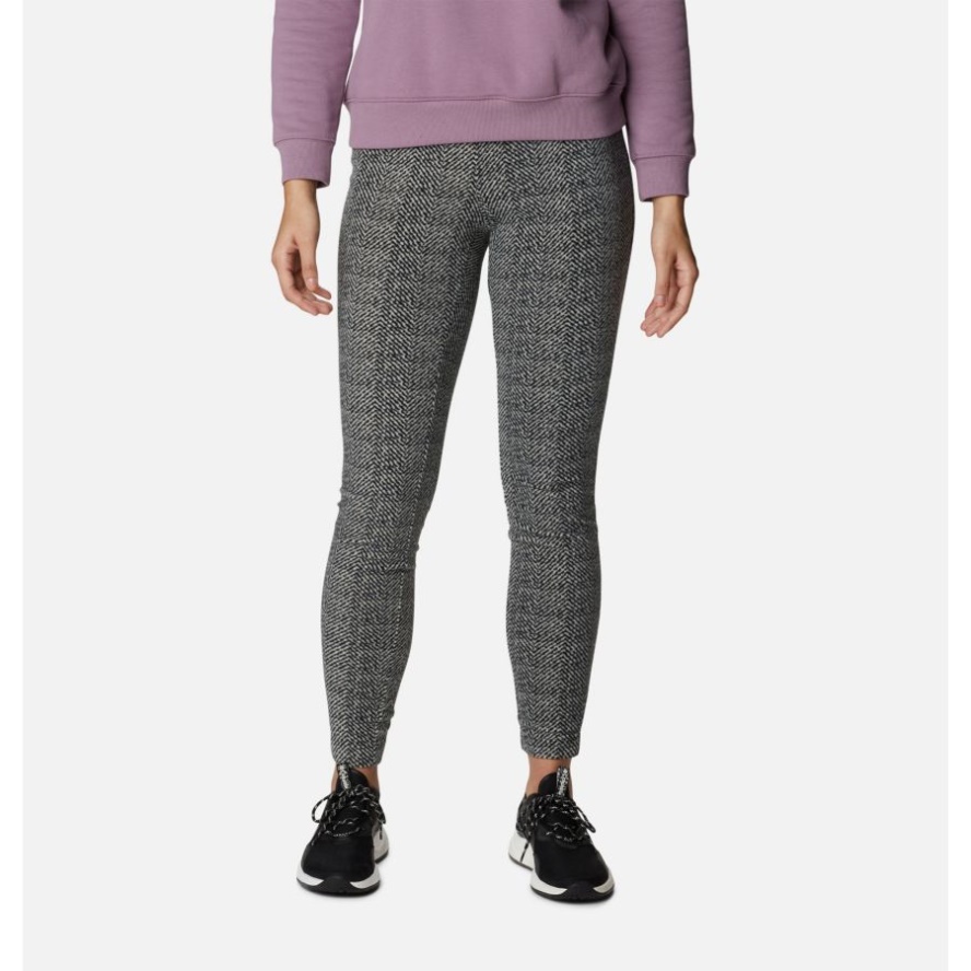 Columbia Sale Women's Glacial Fleece Printed Leggings Black Herringbone Print