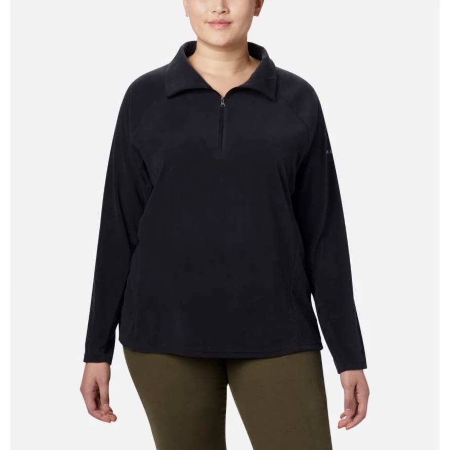 Columbia Sale Women's Glacial IV 1/2 Zip Plus Size Black
