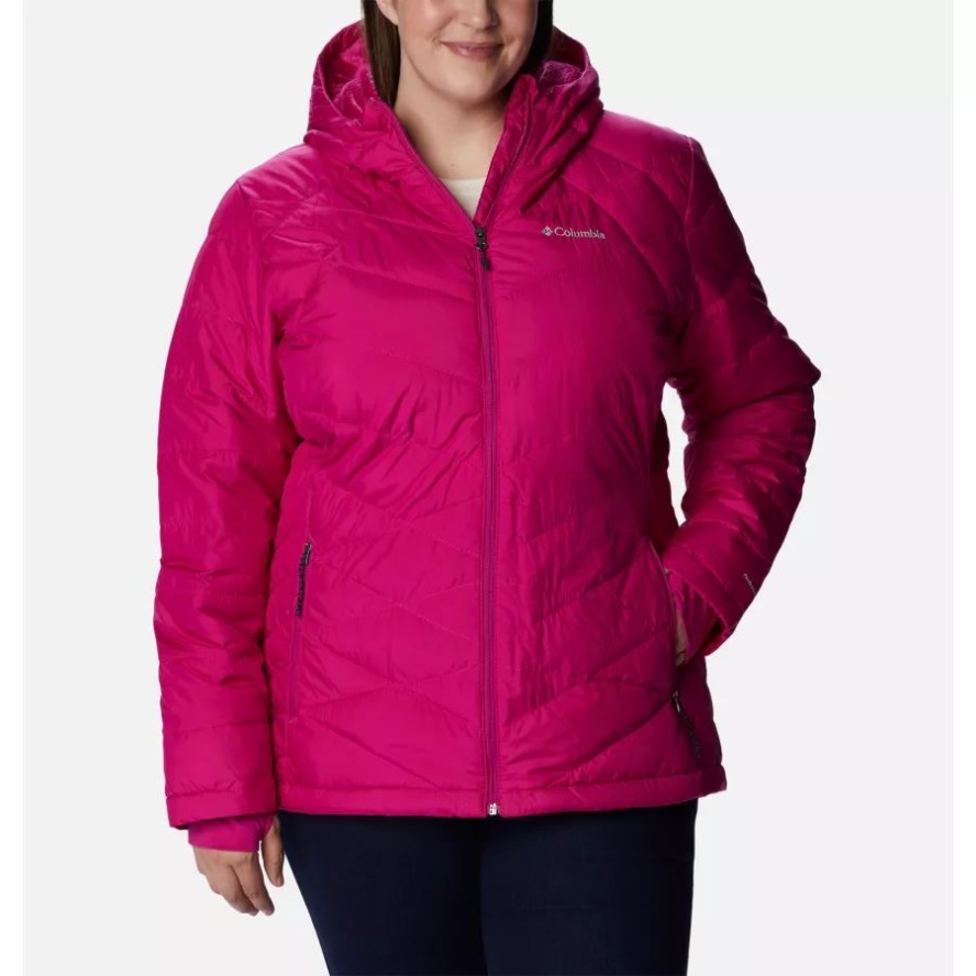 Columbia Sale Women's Heavenly Hooded Jacket Plus Size Wild Fuchsia