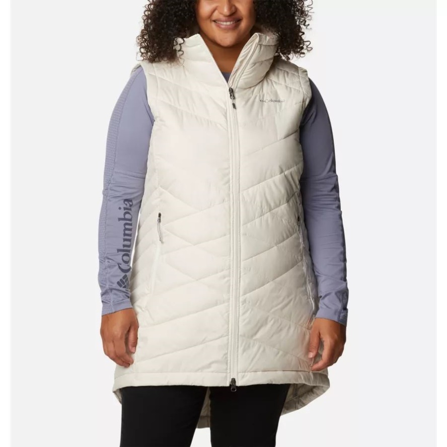 Columbia Sale Women's Heavenly Long Vest Plus Size Chalk