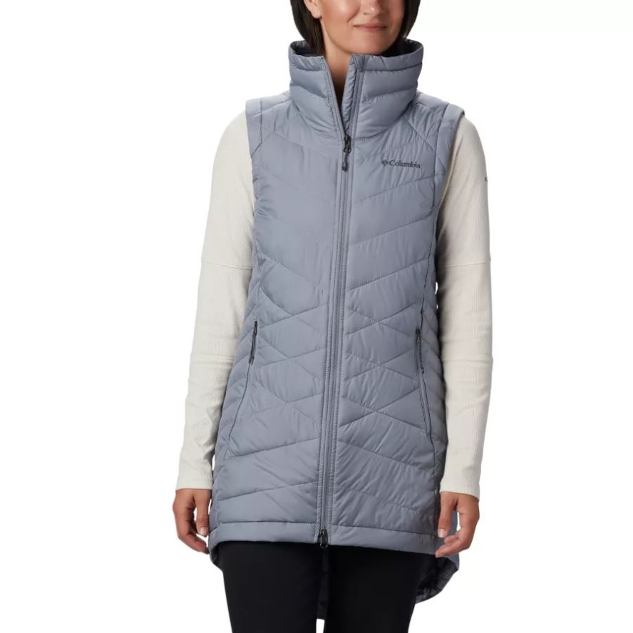 Columbia Sale Women's Heavenly Long Vest Tradewinds Grey