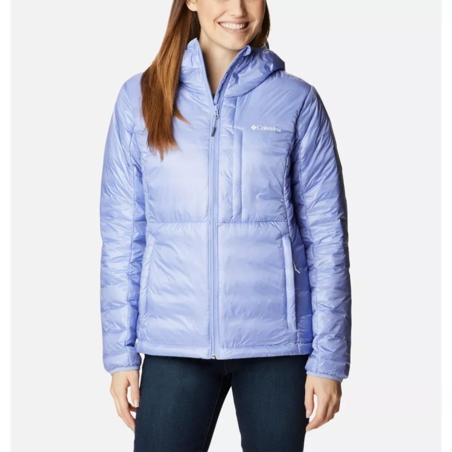 Columbia Sale Women's Infinity Summit Omni-Heat Infinity Double Wall Down Hooded Jacket Serenity