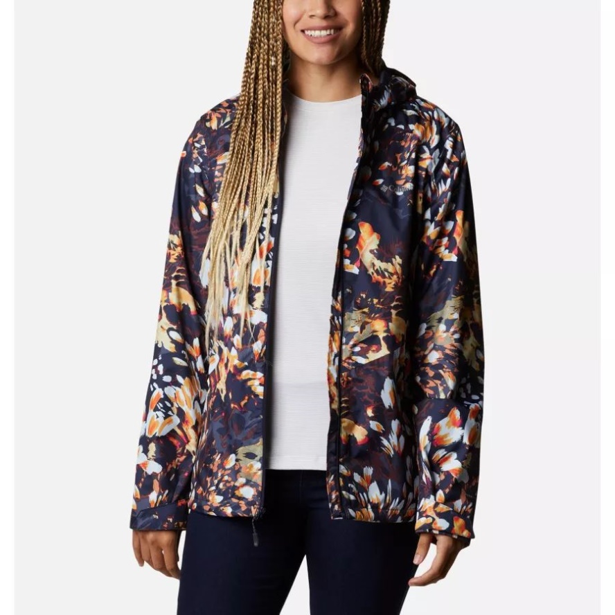 Columbia Sale Women's Inner Limits II Waterproof Jacket Dark Nocturnal Florescence Print