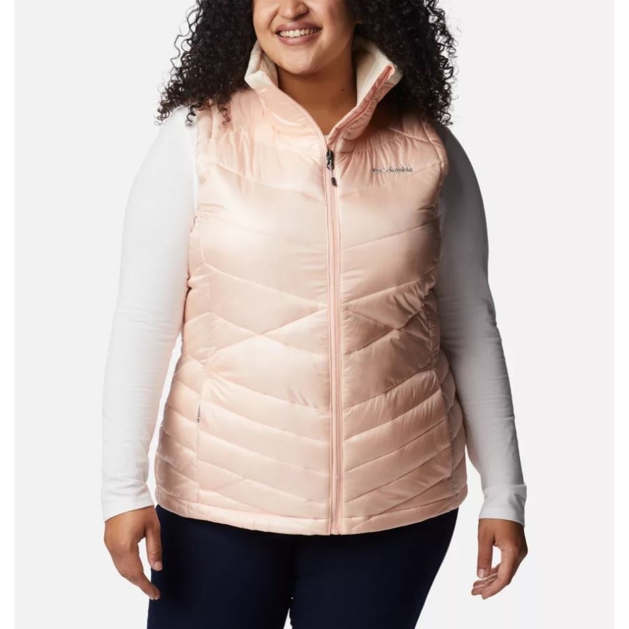 Columbia Sale Women's Joy Peak Omni-Heat Infinity Insulated Vest Plus Size Peach Blossom