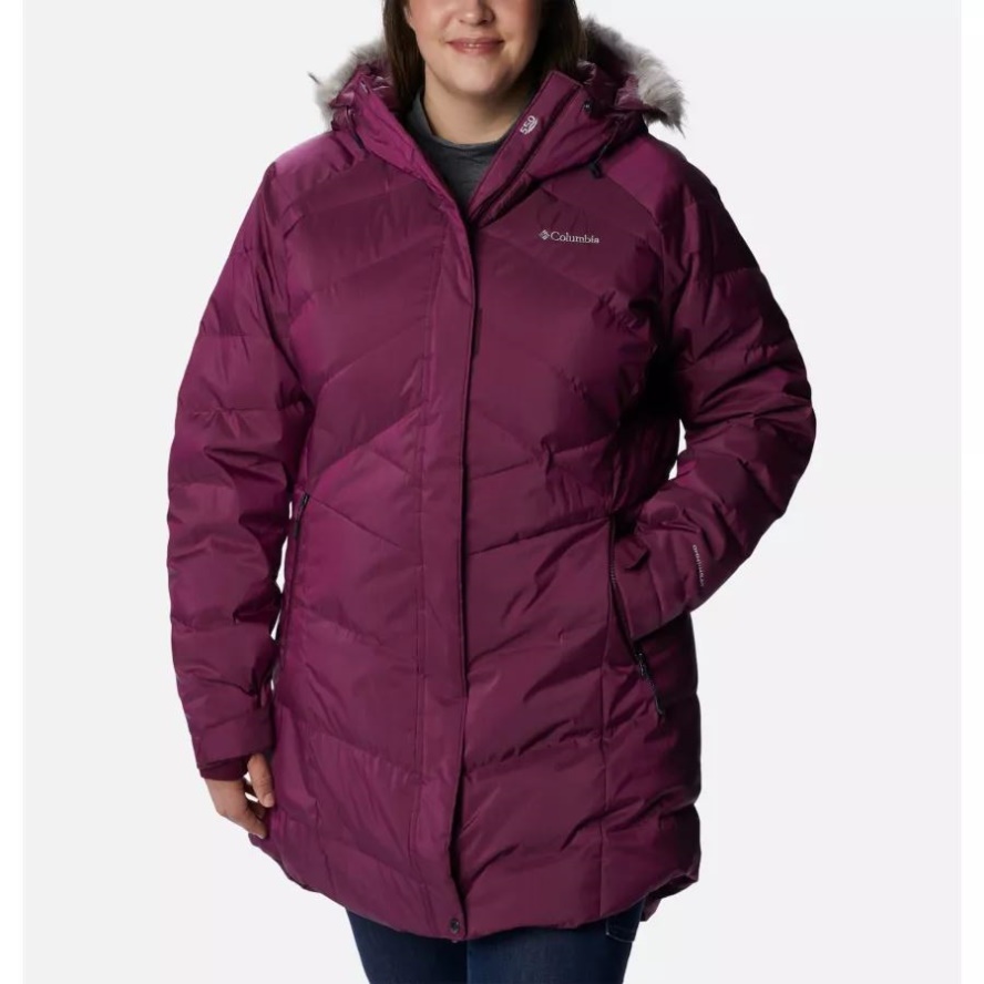 Columbia Sale Women's Lay D Down II Mid Jacket Plus Size Marionberry Sheen