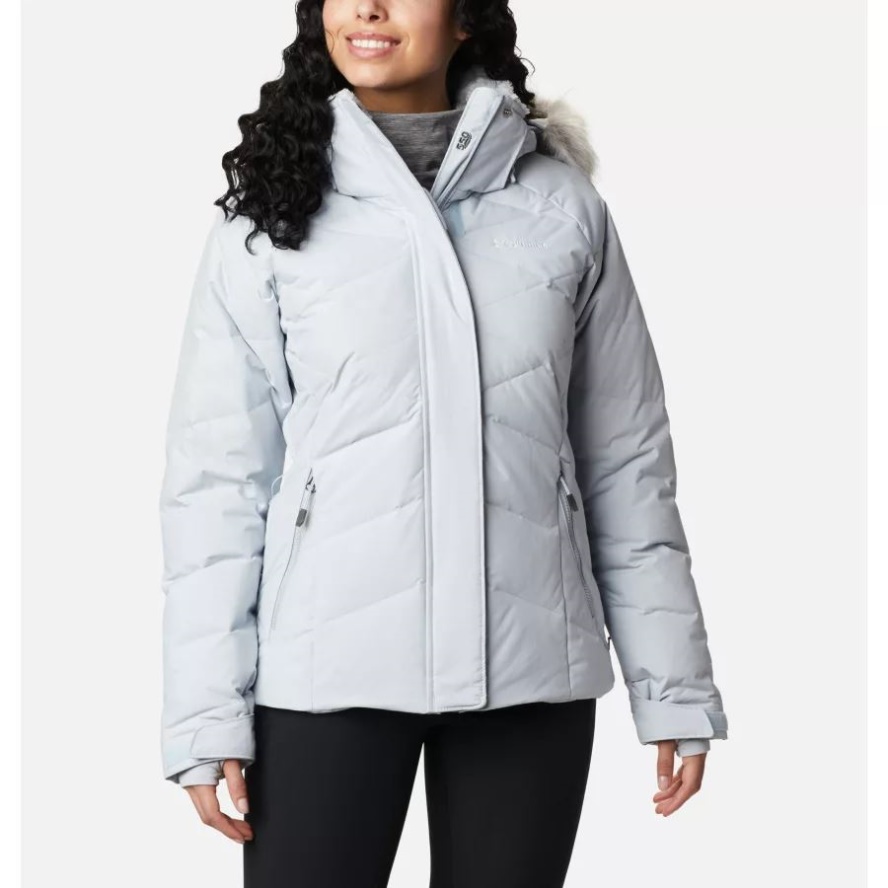 Columbia Sale Women's Lay D Down II Waterproof Down Ski Jacket Cirrus Grey Metallic