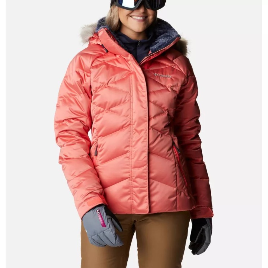 Columbia Sale Women's Lay D Down II Waterproof Down Ski Jacket Neon Sunrise