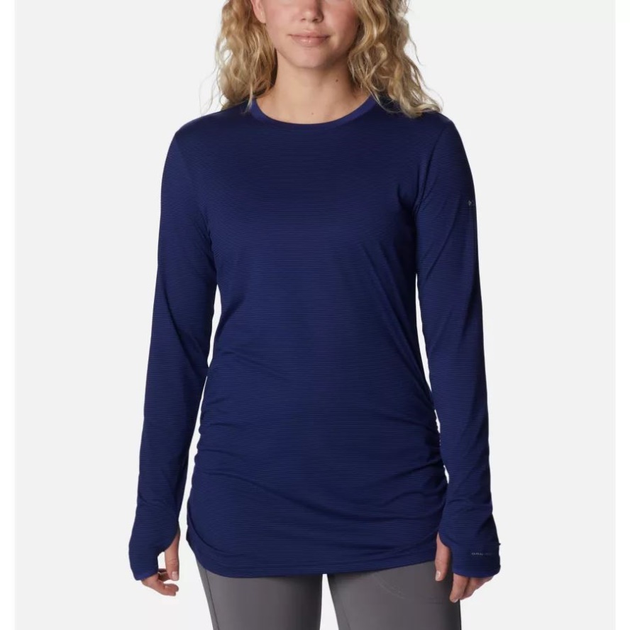 Columbia Sale Women's Leslie Falls Long Sleeve Shirt Dark Sapphire