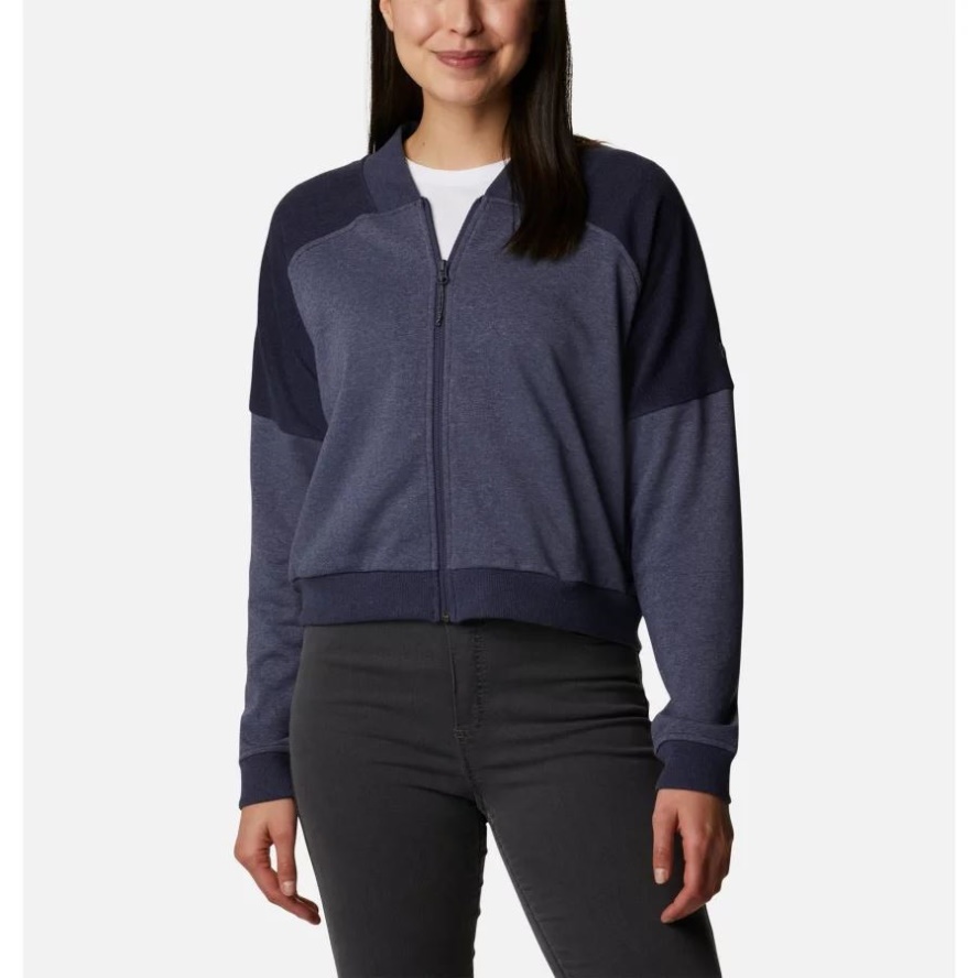 Columbia Sale Women's Lodge French Terry Casual Jacket Nocturnal Heather