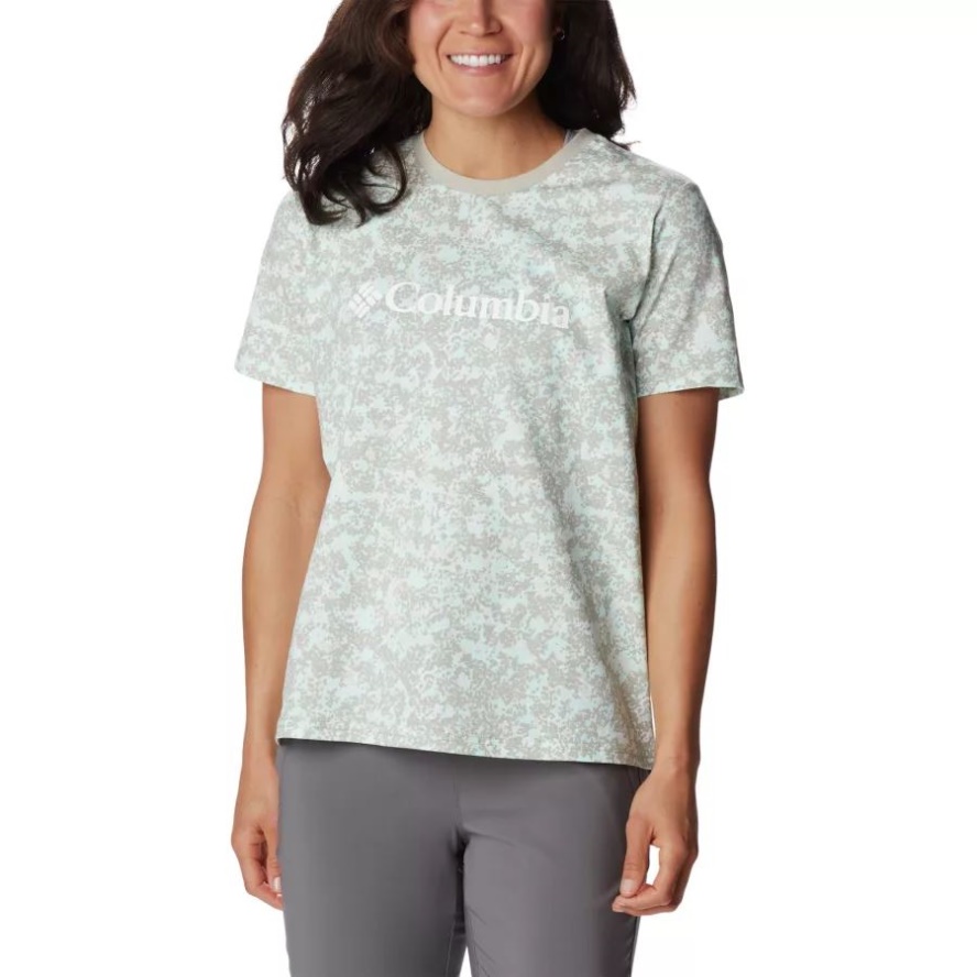 Columbia Sale Women's North Cascades Casual Printed T-Shirt Chalk Dotty Disguise