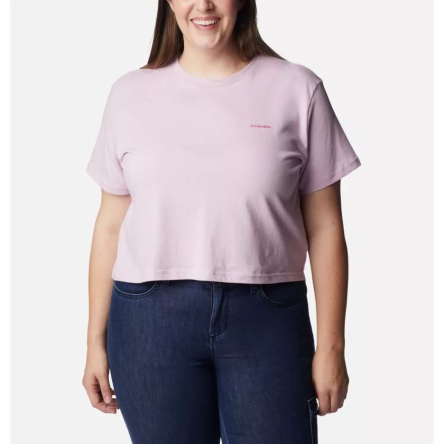 Columbia Sale Women's North Cascades Cropped Tee Plus Size Aura/CSC Branded Gradient