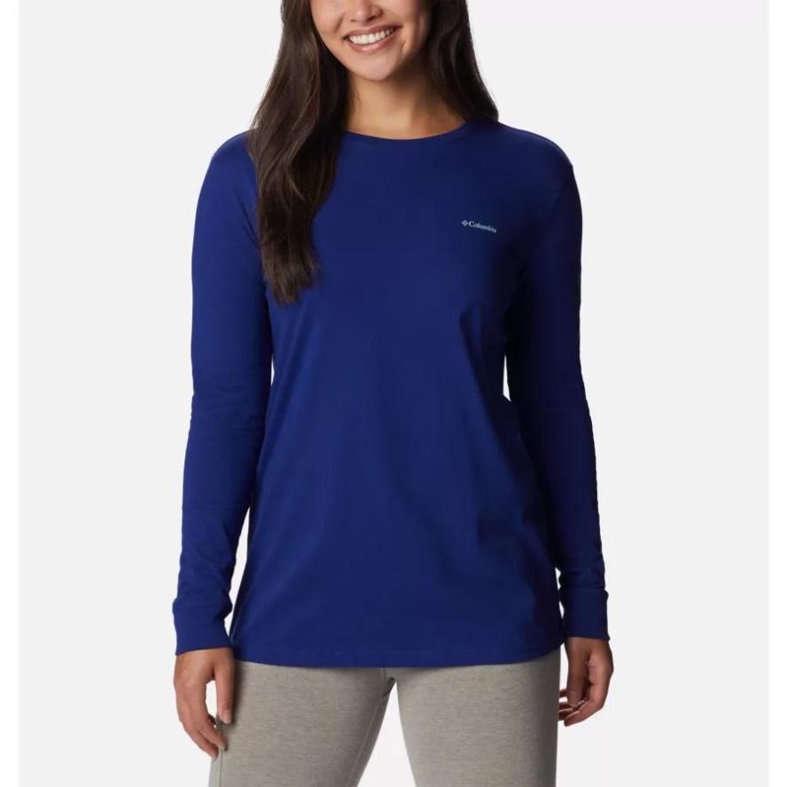 Columbia Sale Women's North Cascades Long Sleeve T-shirt Dark Sapphire/CSC Gradient Sleeve