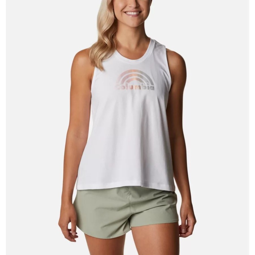 Columbia Sale Women's North Cascades Tank White/Rainbow Shimmer
