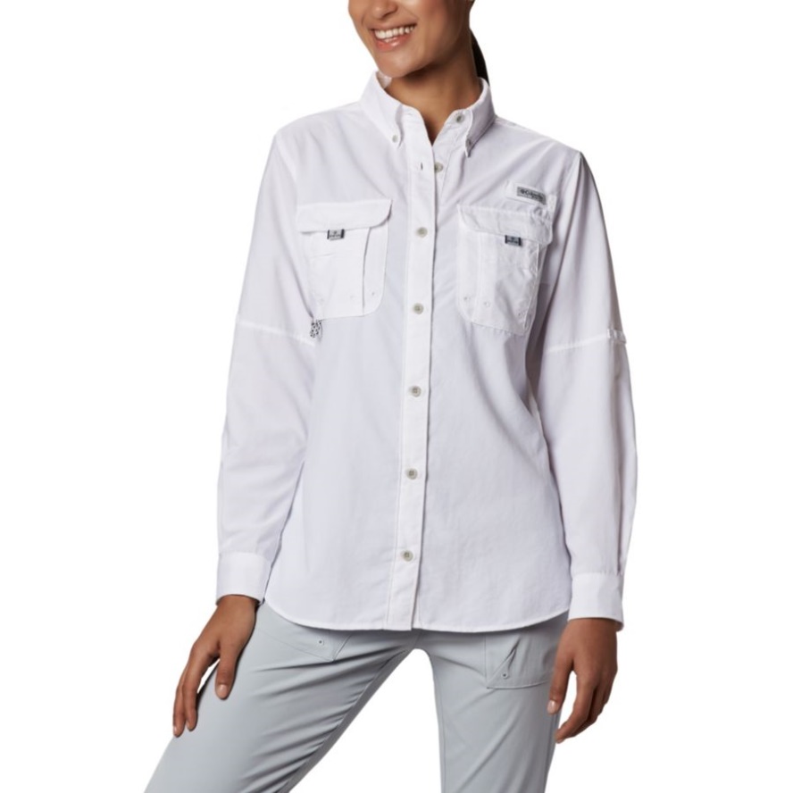 Columbia Sale Women's PFG Bahama Long Sleeve Shirt White