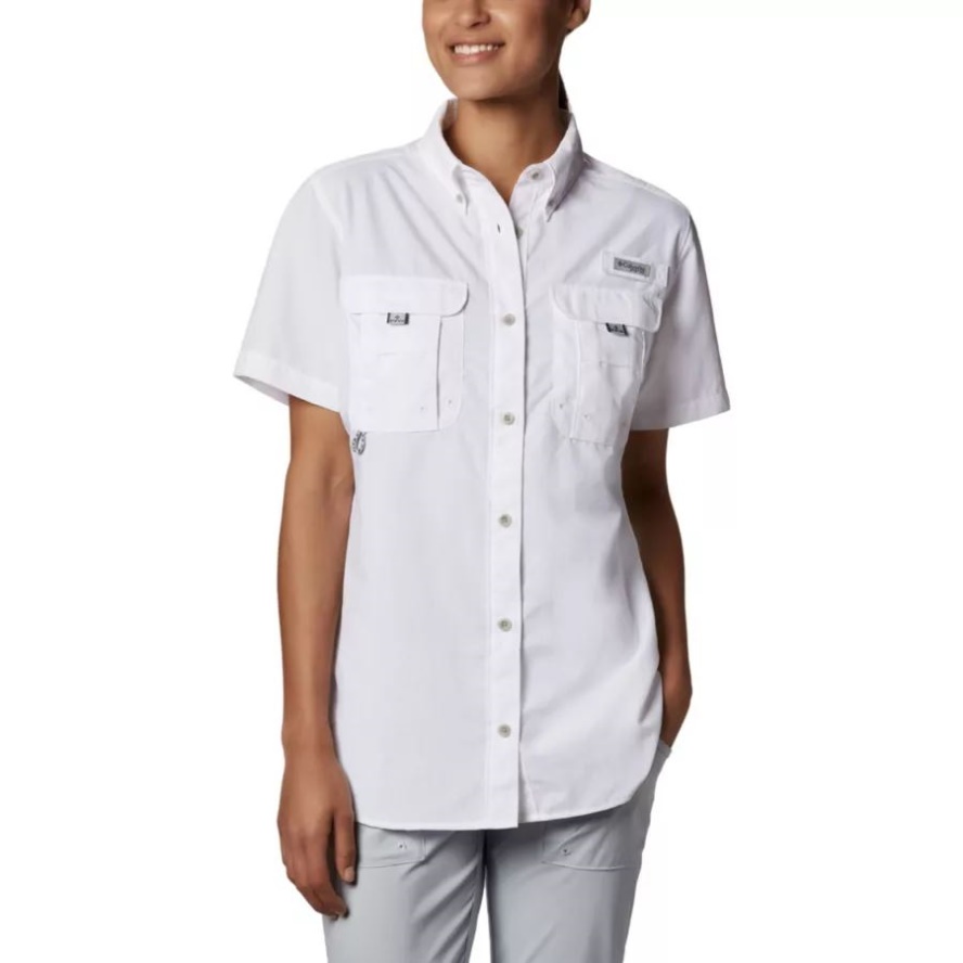 Columbia Sale Women's PFG Bahama Short Sleeve Shirt White