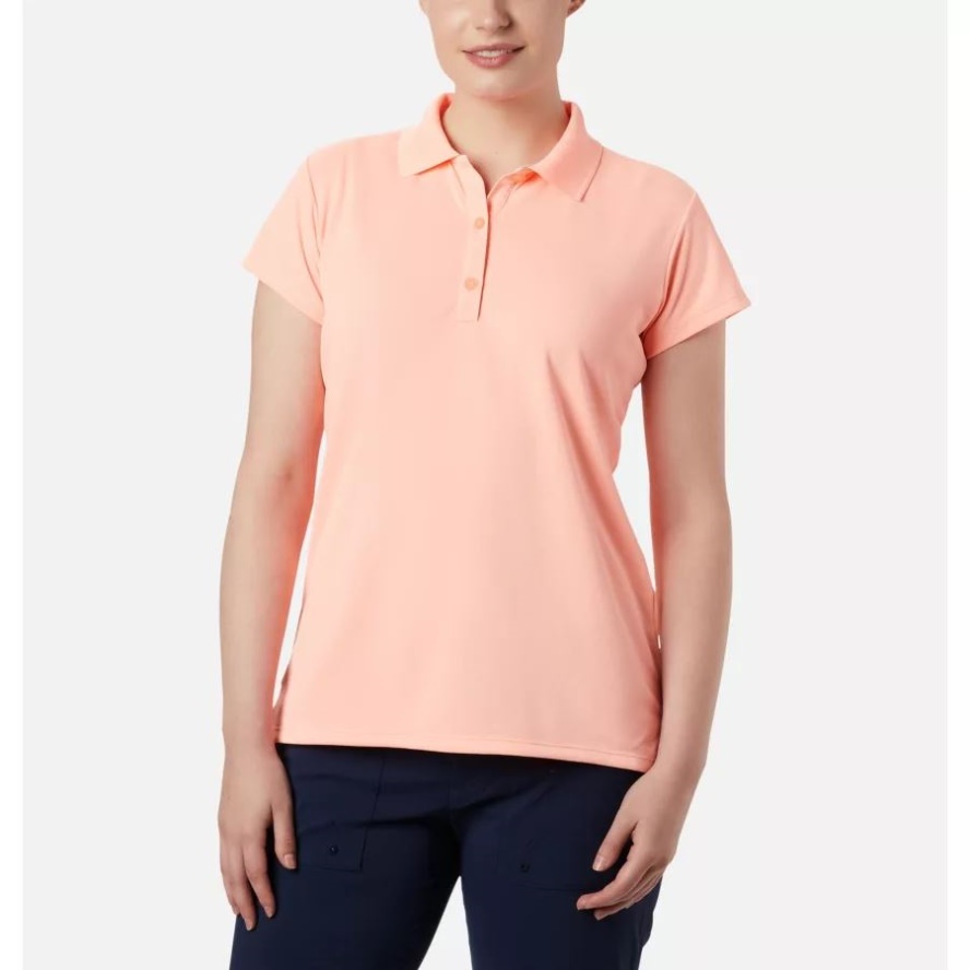 Columbia Sale Women's PFG Innisfree Short Sleeve Polo Tiki Pink