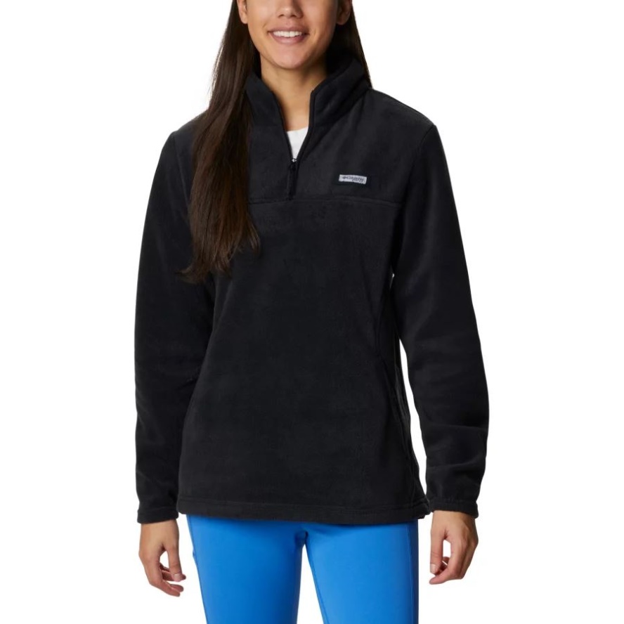 Columbia Sale Women's PFG Slack Water Half Zip Fleece Pullover Black/Black