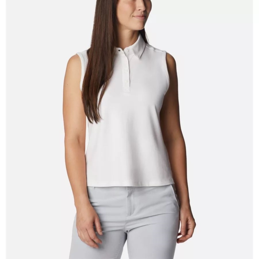 Columbia Sale Women's PFG Sun Drifter Sleeveless Polo White
