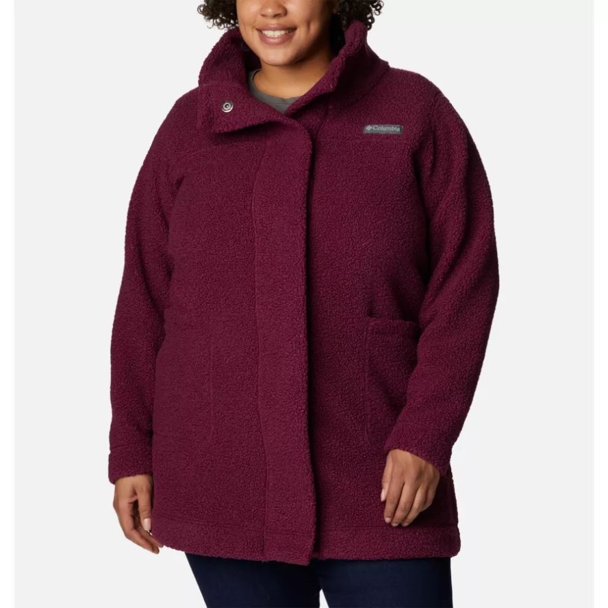 Columbia Sale Women's Panorama Long Jacket Plus Size Marionberry