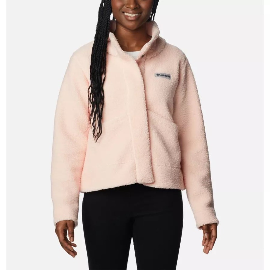 Columbia Sale Women's Panorama Snap Fleece Jacket Peach Blossom