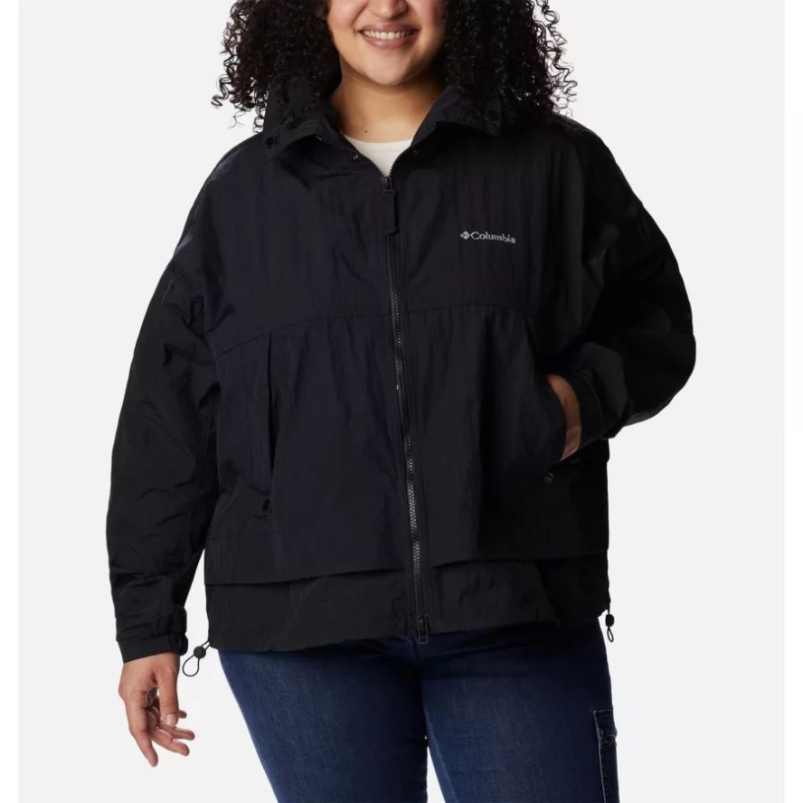 Columbia Sale Women's Paracutie Windbreaker Plus Size Black