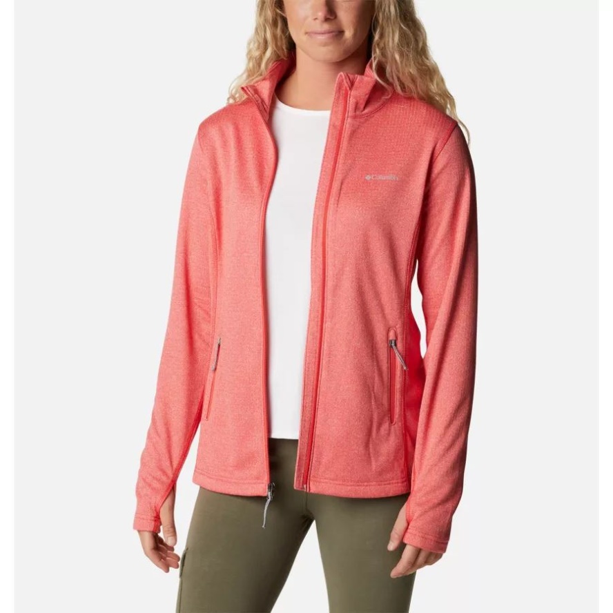 Columbia Sale Women's Park View Technical Fleece Jacket Red Hibiscus Heather