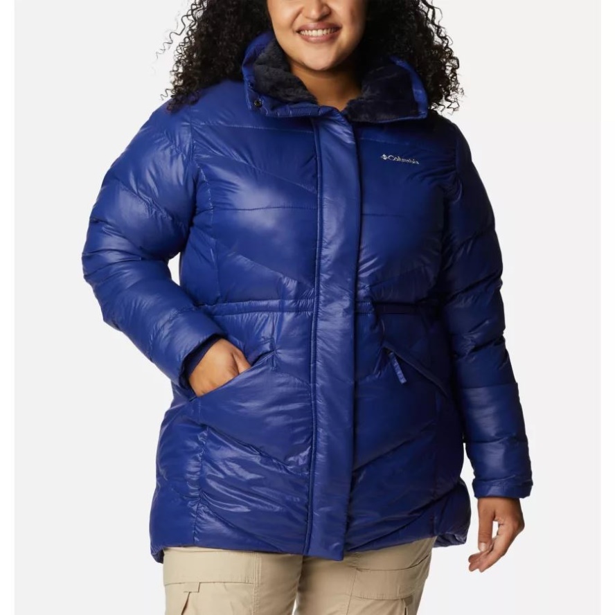 Columbia Sale Women's Peak to Park Mid Insulated Jacket Plus Size Dark Sapphire Gunmetal