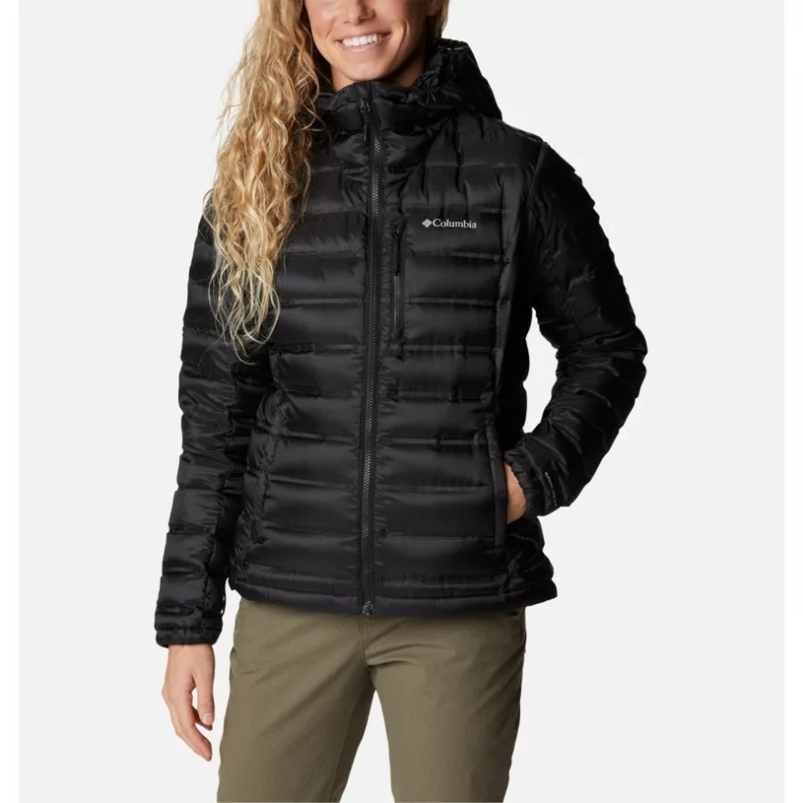 Columbia Sale Women's Pebble Peak Down Hooded Puffer Jacket Black