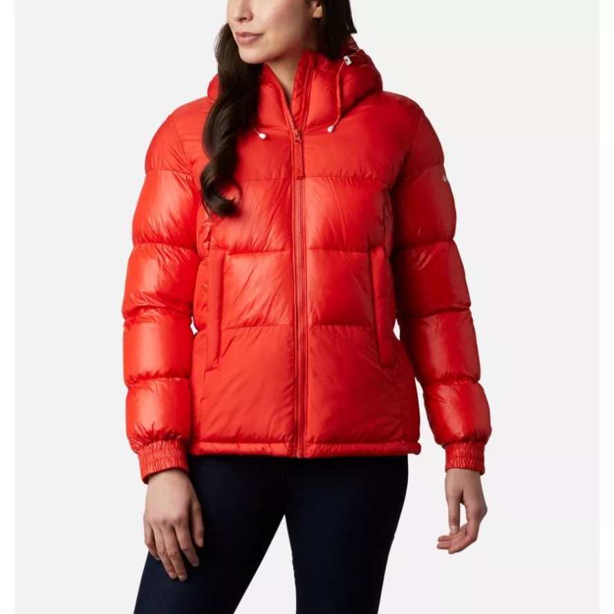 Columbia Sale Women's Pike Lake II Insulated Hooded Puffer Jacket Bold Orange
