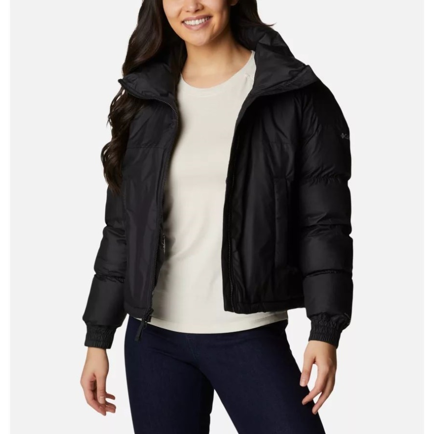 Columbia Sale Women's Pike Lake Insulated Cropped Puffer Jacket Black