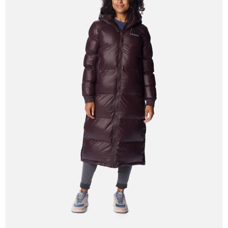 Columbia Sale Women's Pike Lake Insulated Hooded Long Puffer Jacket New Cinder