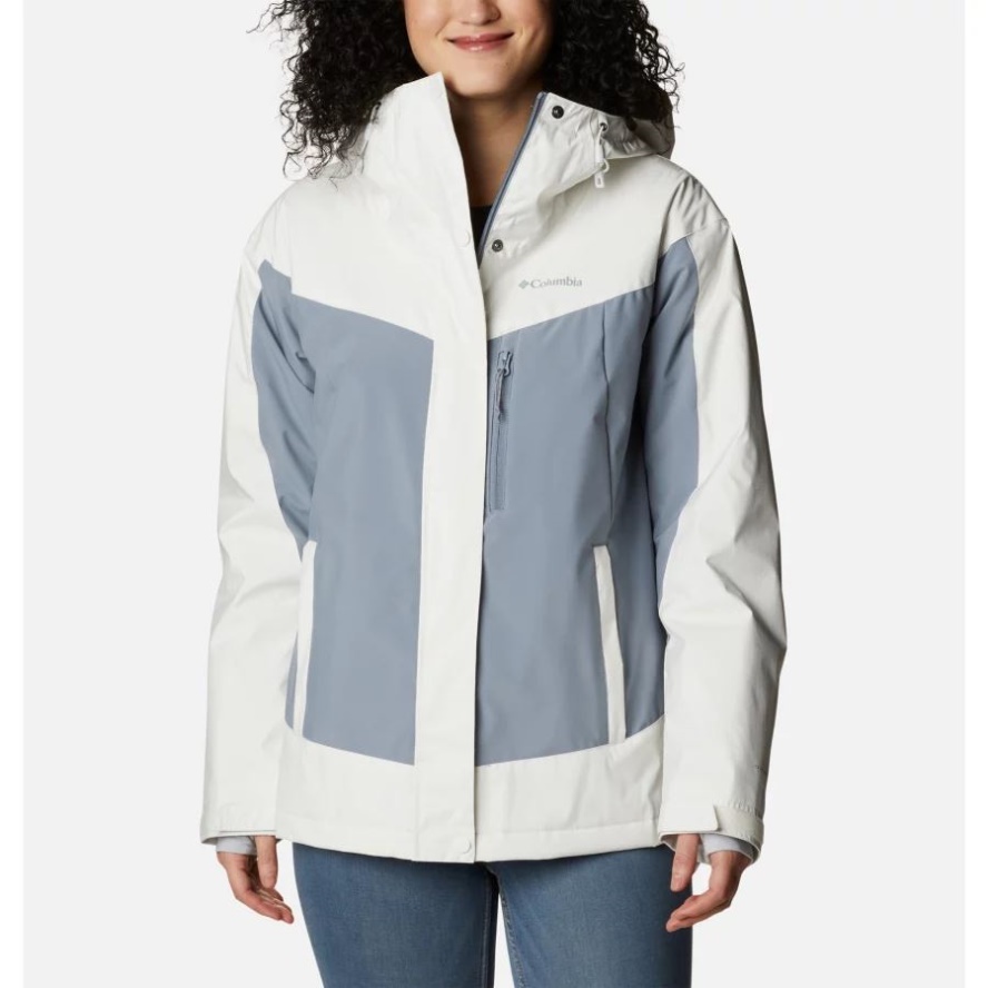Columbia Sale Women's Point Park Insulated Jacket White Sheen/Tradewinds Grey