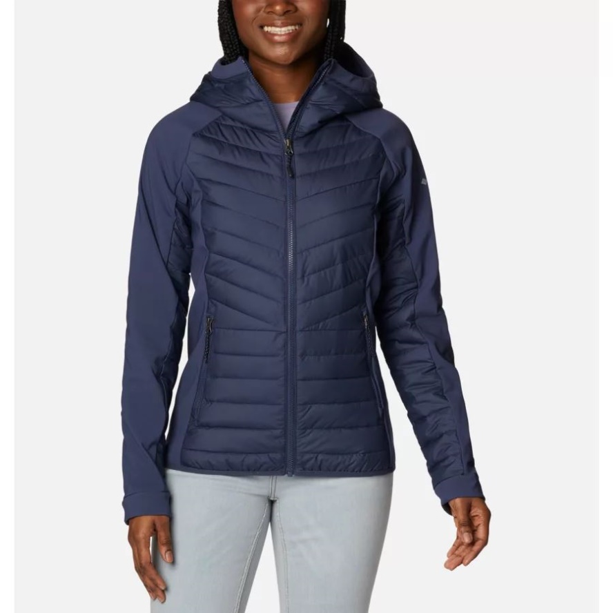 Columbia Sale Women's Powder Lite Hybrid Hooded Jacket Nocturnal