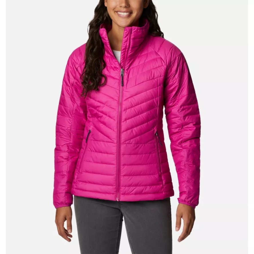 Columbia Sale Women's Powder Lite II Full Zip Jacket Wild Fuchsia