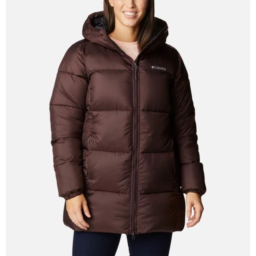 Columbia Sale Women's Puffect Hooded Mid Puffer Jacket New Cinder