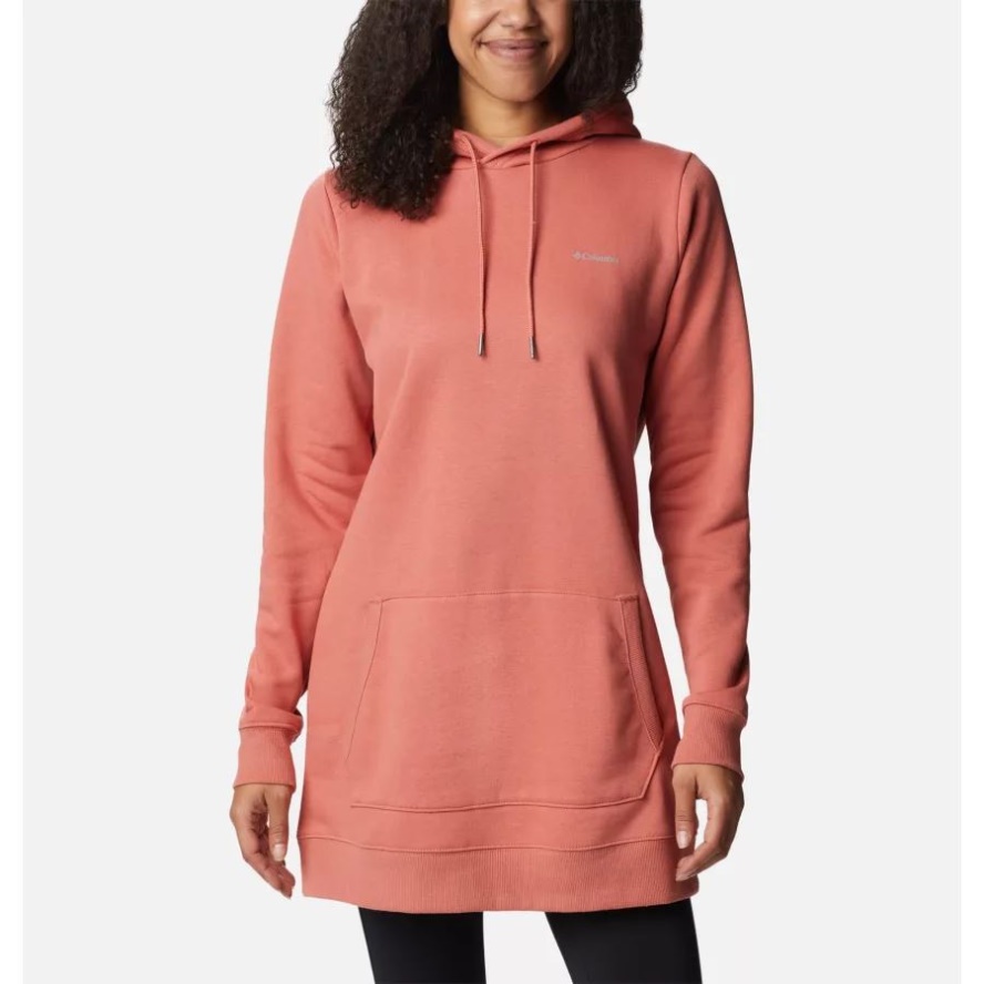 Columbia Sale Women's Rush Valley Long Hoodie Dark Coral