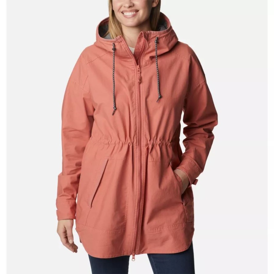 Columbia Sale Women's Sage Lake Long Lined Jacket Dark Coral