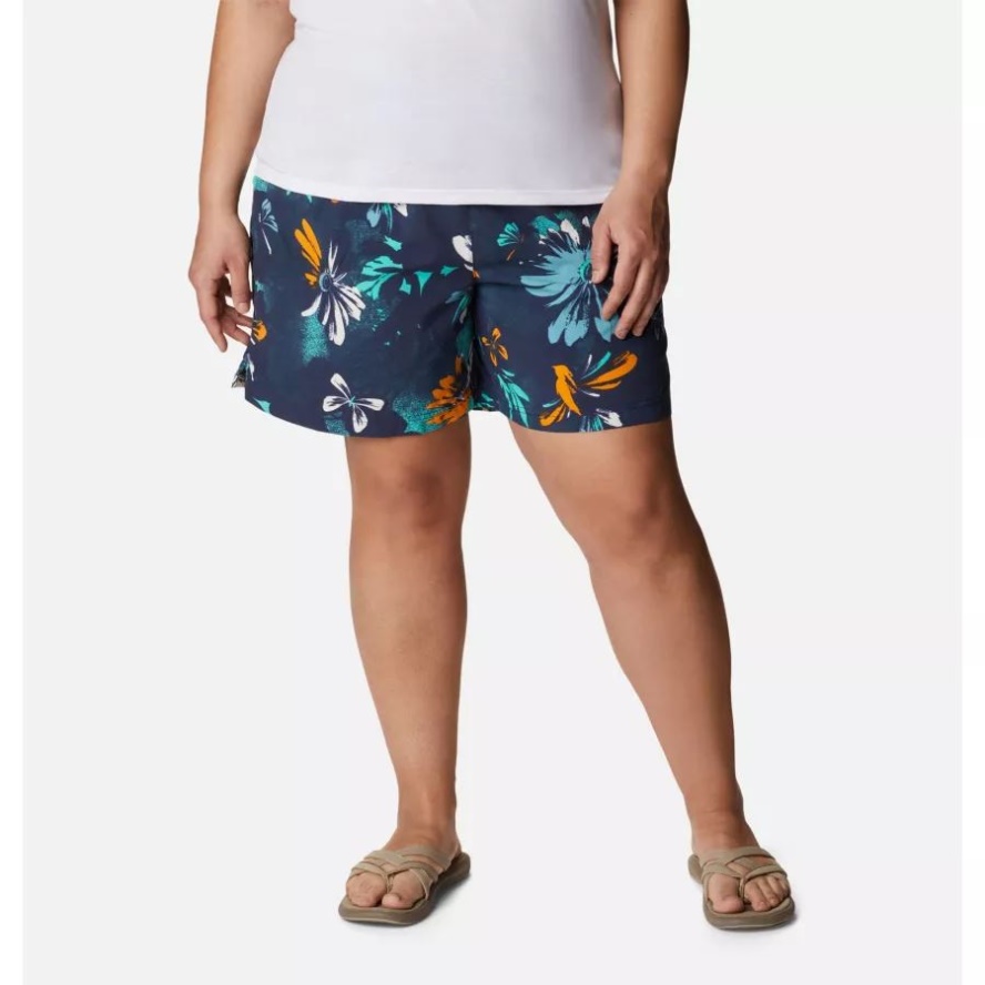 Columbia Sale Women's Sandy River II Printed Shorts Plus Size Nocturnal Daisy Party Multi